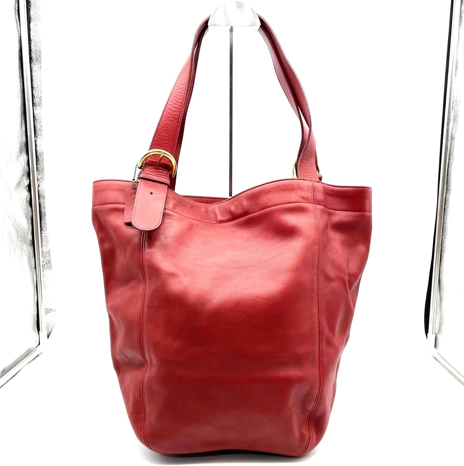 コーチ COACH トートバッグ オールドコーチ レザー レッド 赤 肩掛け