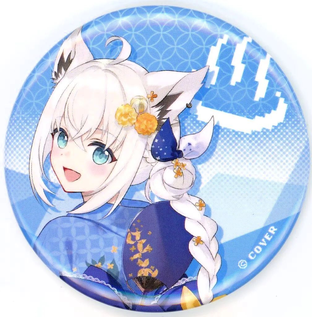 中古】バッジ・ピンズ 白上フブキ(浴衣ver.) 「バーチャルYouTuber 白上フブキ極楽湯RAKU SPA 缶バッジ
