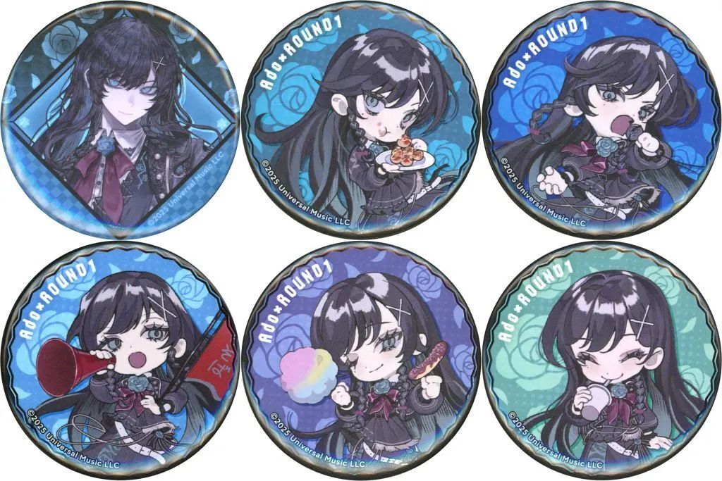ado フィギュア ラウンドワン限定　缶バッジ　せっとセット Ado × ROUND1 ✧✧✧┊2025.10.24(Fri.) START ORIHARAさんの描き