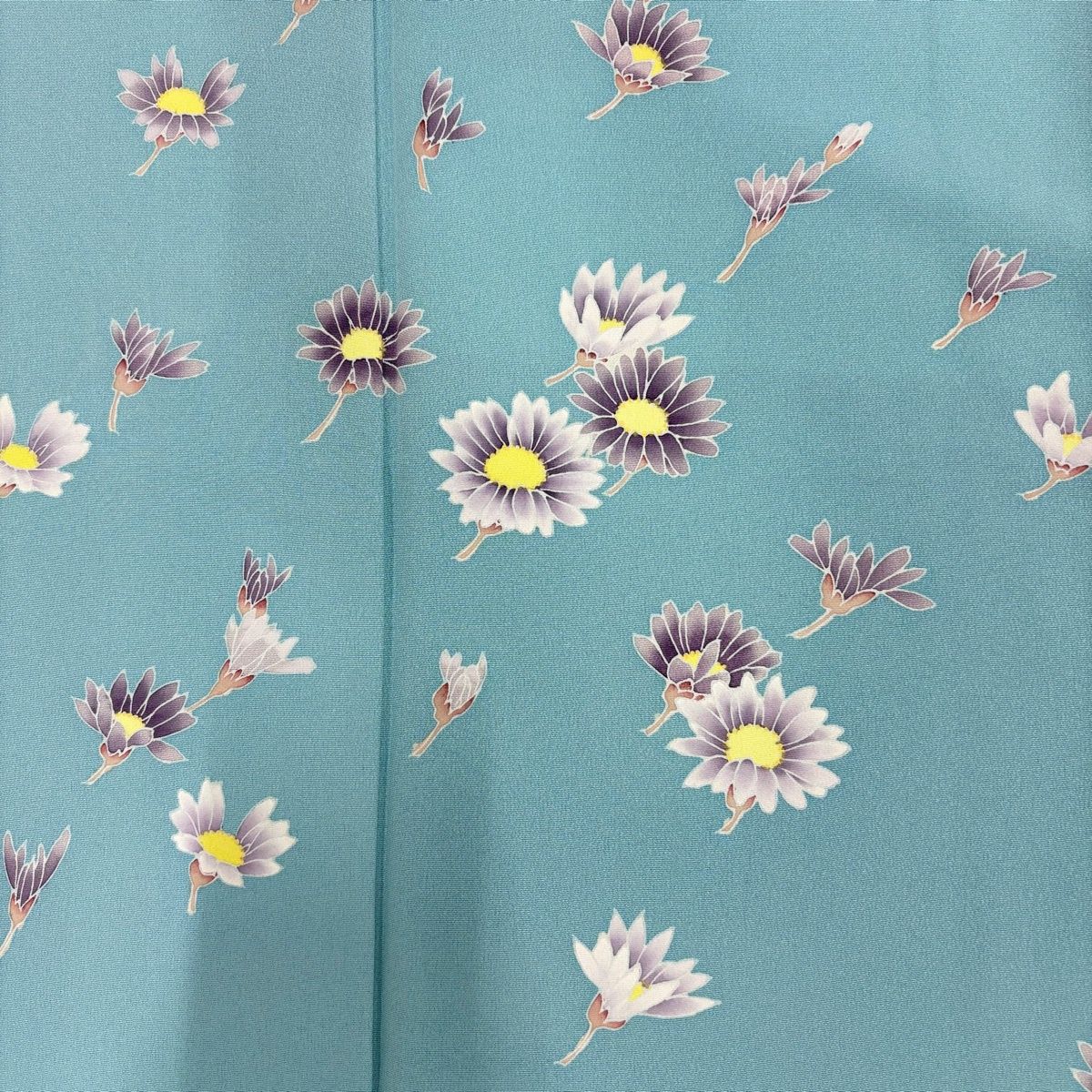 訪問着 身丈168cm 裄丈68.5cm L 袷 花 水色 正絹 秀品 【中古】 - メルカリ