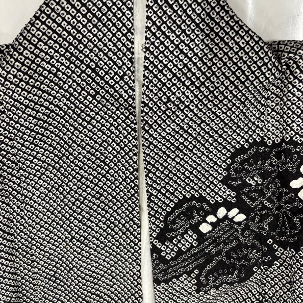 美品】 訪問着 身丈168cm 裄丈70cm L 袷 菊 松 総絞り 黒灰 正絹 秀品
