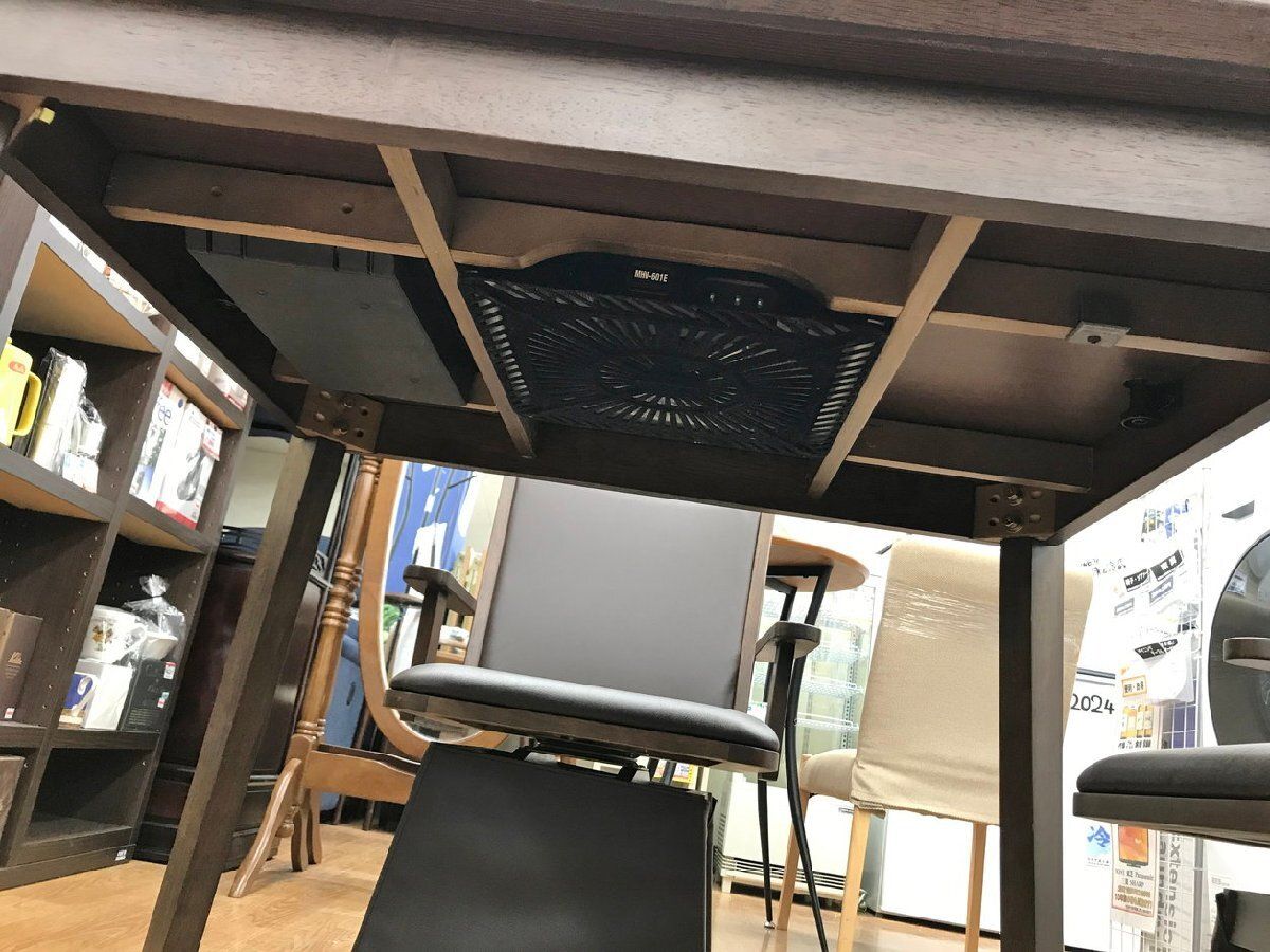 ダイニングこたつセット MHU-601E 専用椅子2客・こたつカバー付き ［静岡市］店頭併売品 → 2410LT909 ダイニングこたつセット MHU-601E 専用椅子2客・こたつカバー付き
