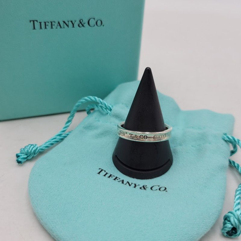 中古品】TIFFANY&Co. ティファニー AG925 1837 NARROW RING ナロー