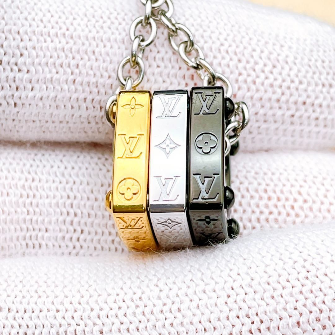 M00675 ◇ルイヴィトン◇ モノグラム モノグラム ペンダント M00675 VUITTON ◇ルイヴィトン◇LOUIS スリーカラー ネックレス ボールド アクセサリー