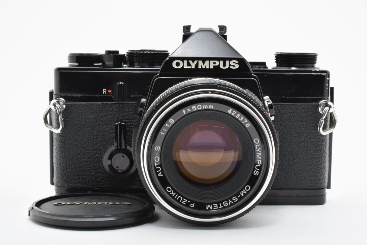 ☆ジャンク / プリズム腐食なし☆ OLYMPUS OM-1 ブラック + OM-SYSTEM