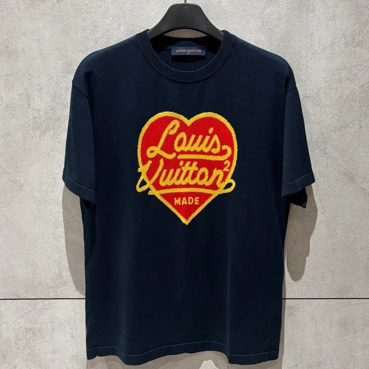 A+ / M (100) ルイヴィトン ニゴー2 シグネチャー ニット 半袖Tシャツ 