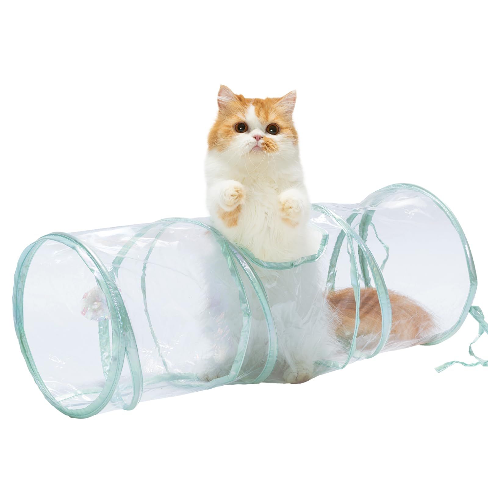 新品 猫壱 キャットトンネル クリア 猫おもちゃ