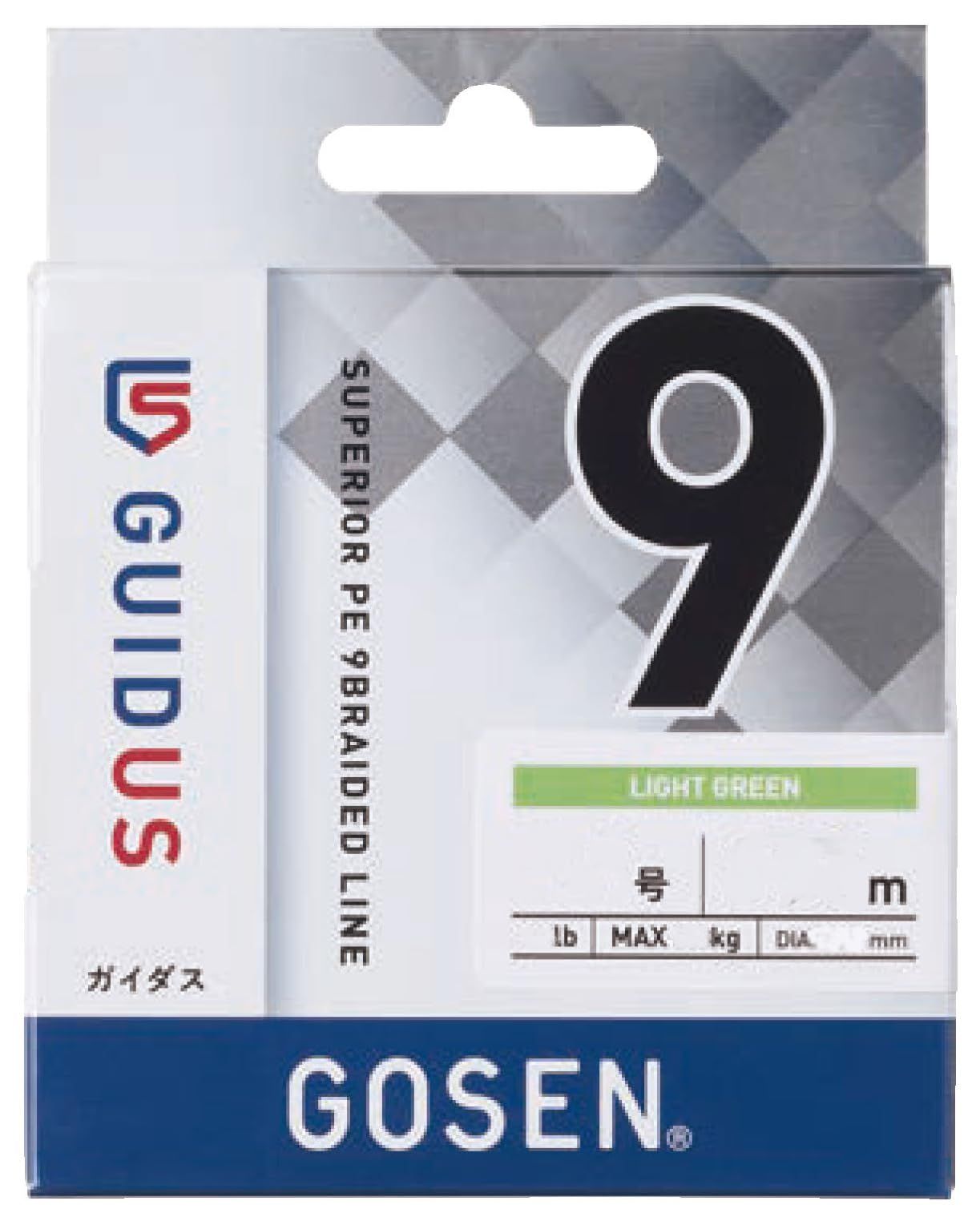 新品 ゴーセン(GOSEN) ガイダス(GUIDUS) PE×9 300m ライトグリーン 1.2号