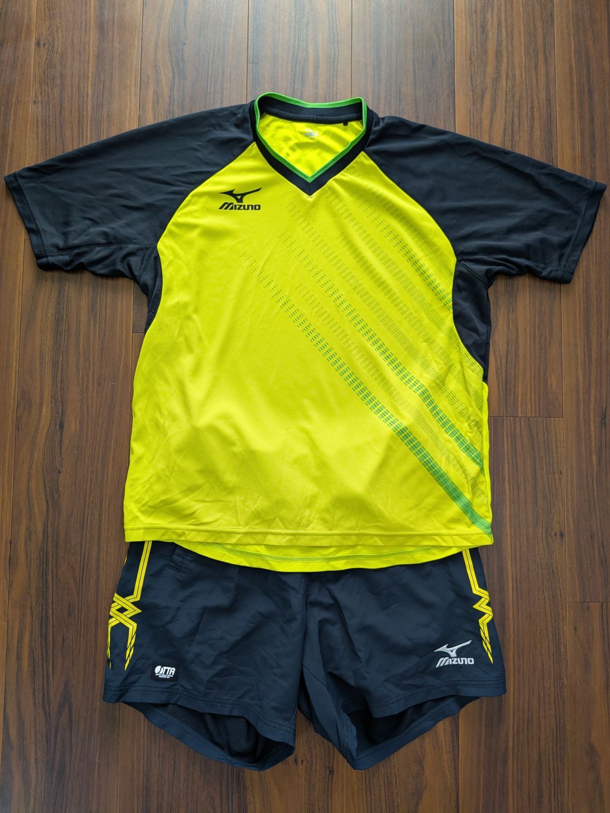 Mizuno ミズノ MTC MCライン JTTA公認 卓球 ユニフォーム シャツ パンツ 上下 セットアップ XL