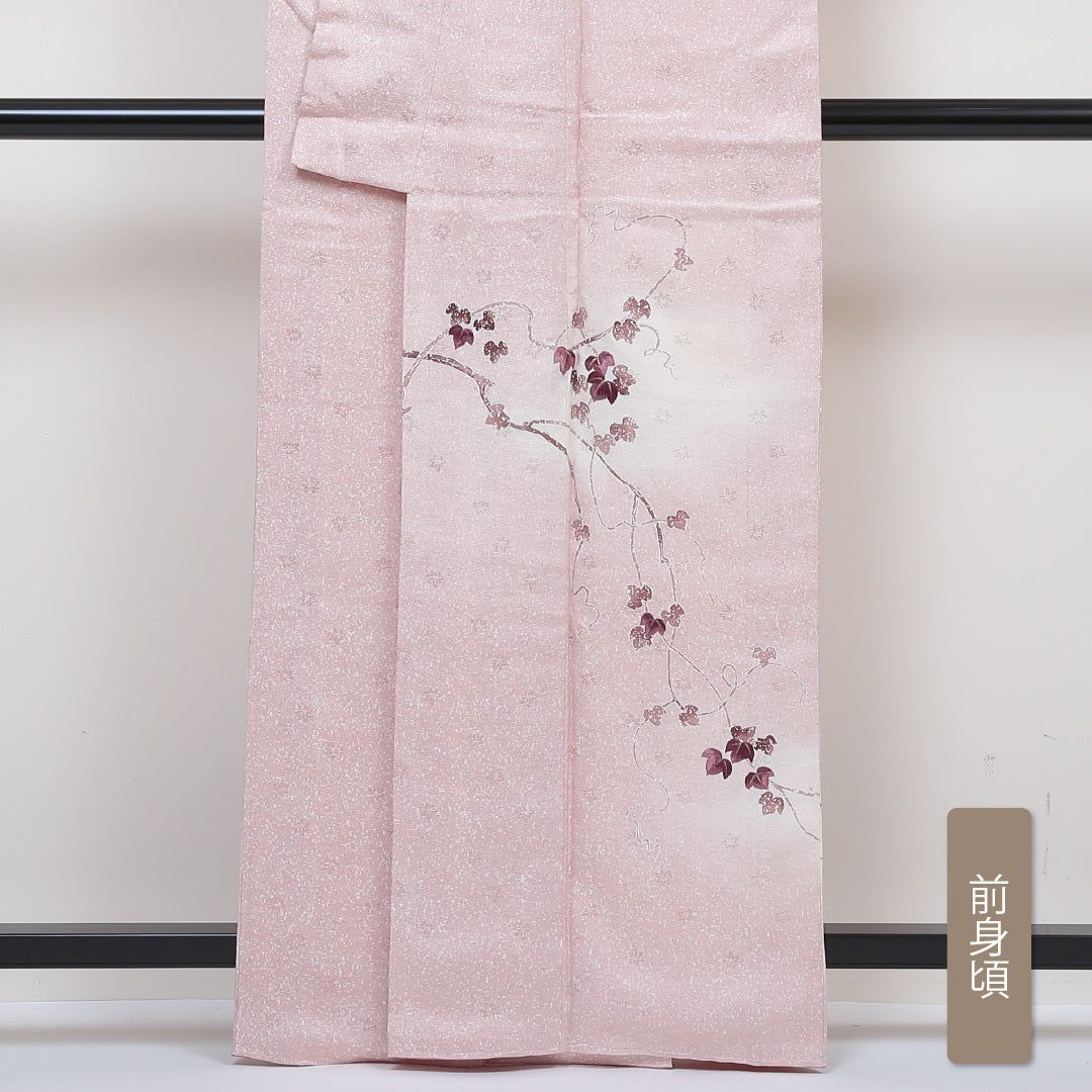 訪問着 袷 身丈162cm 裄丈64cm 正絹 Aランク セミフォーマル 広衿 L