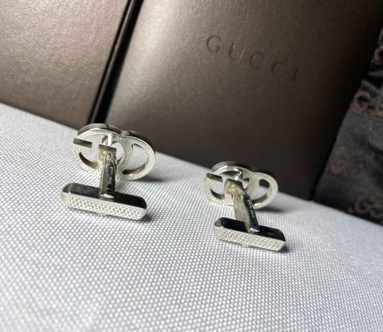 GUCCI グッチ GGサークルカフス シルバー カフス スーツ小物 メンズ