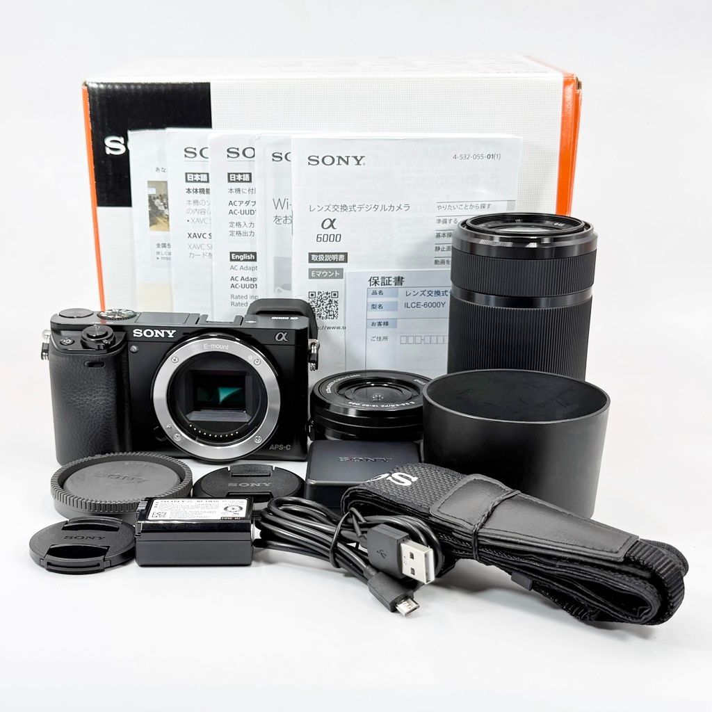 SONY α6000 ミラーレスカメラ レンズ4本セット ソニー SONY α6000 レンズ4本セット ブラック ソニー α6000 ボディ