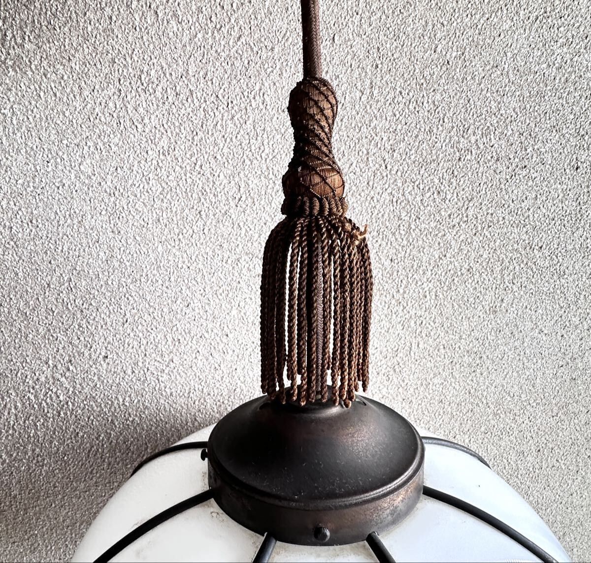 大正ロマン 古いガラスの電笠 レトロインテリア当時物 Hobby Antique