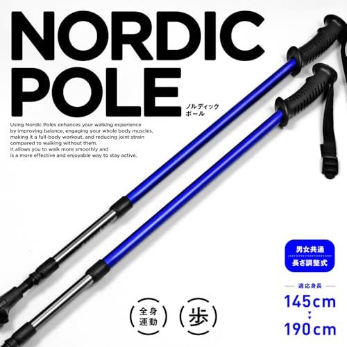 La-VIE(ラヴィ) ノルディックポール 2本セット 本体 ブルーkk - メルカリ