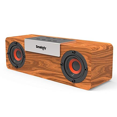 10W木製ワイヤレススピーカー・持ち運びに便利デュアルドライバーステレオサウンド Amazon.co.jp: Bluetooth スピーカー, Smalody 10W木製ワイヤレス