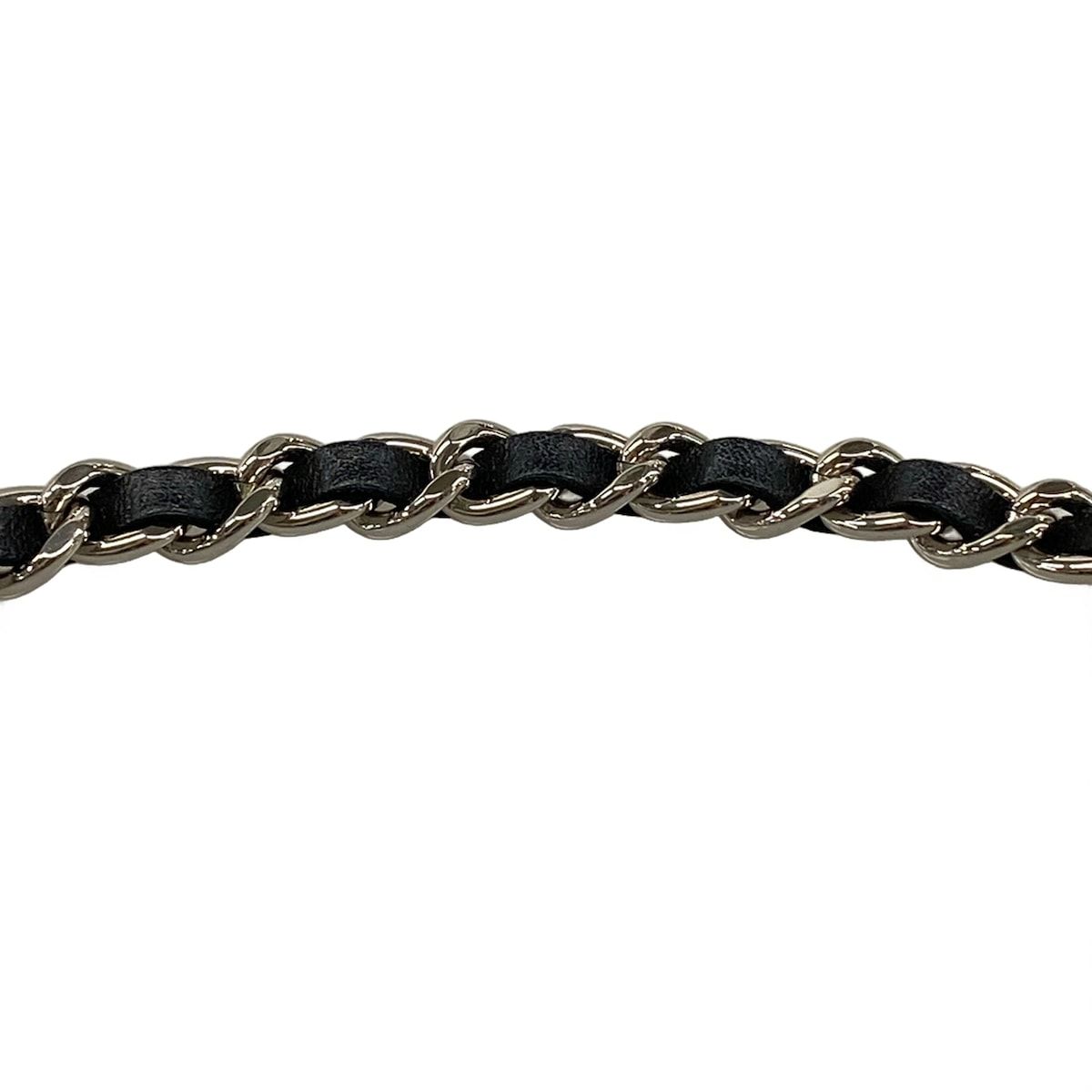 CHANEL(シャネル) ショルダーバッグ チェーンクラッチ AP2398 黒×シルバー シルバー金具/鏡面 レザー CHANEL - CHANEL(シャネル) ショルダーバッグ チェーンクラッチ AP2398