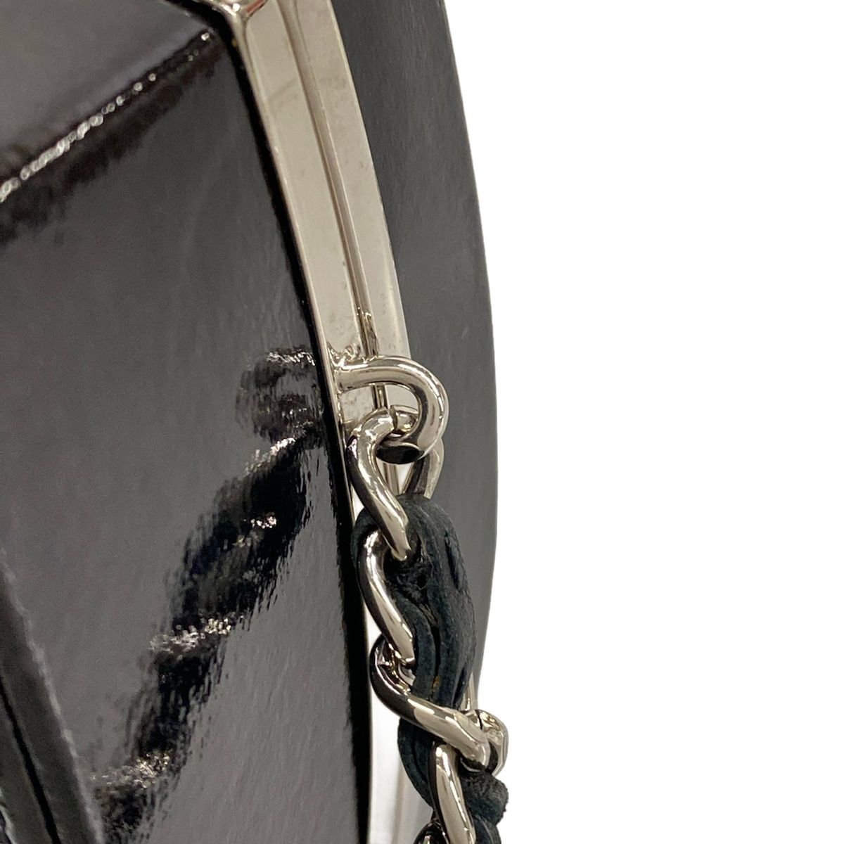 CHANEL(シャネル) ショルダーバッグ チェーンクラッチ AP2398 黒×シルバー シルバー金具/鏡面 レザー CHANEL - CHANEL(シャネル) ショルダーバッグ チェーンクラッチ AP2398
