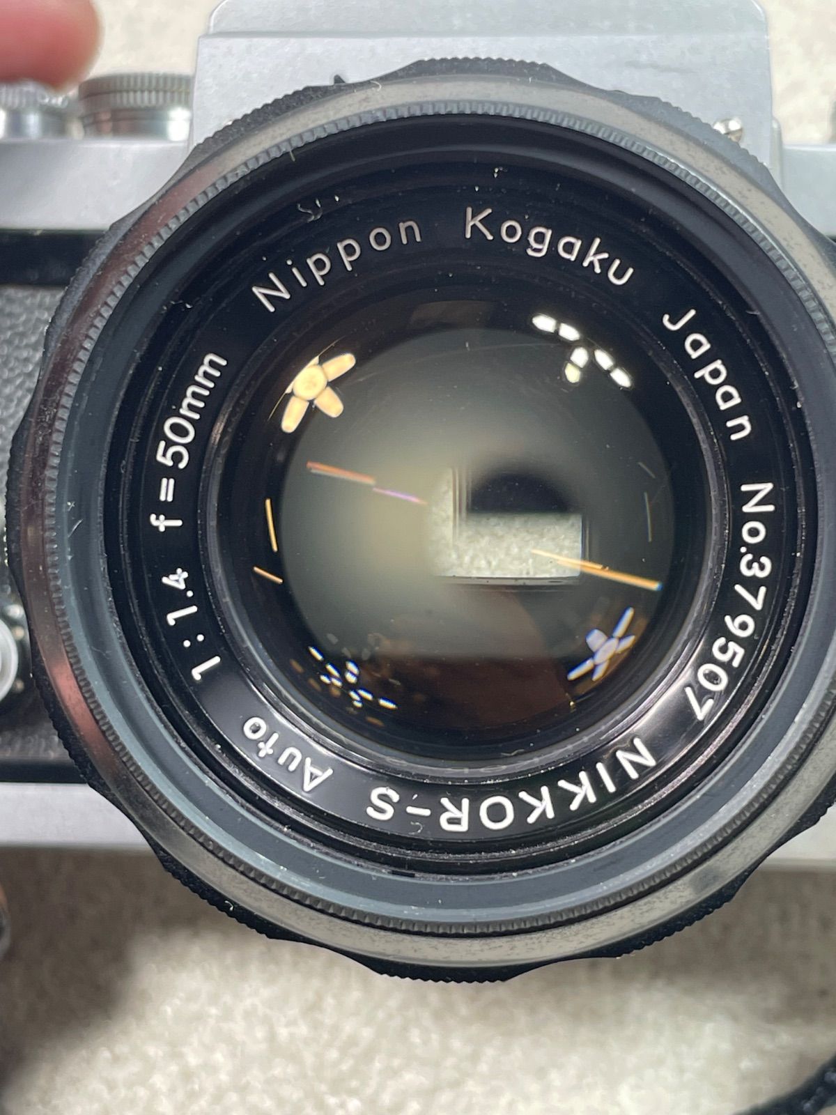 Nikon F 初期型 ボディ + NIKKOR-S Auto 50mm F1.4 レンズ付き G-77