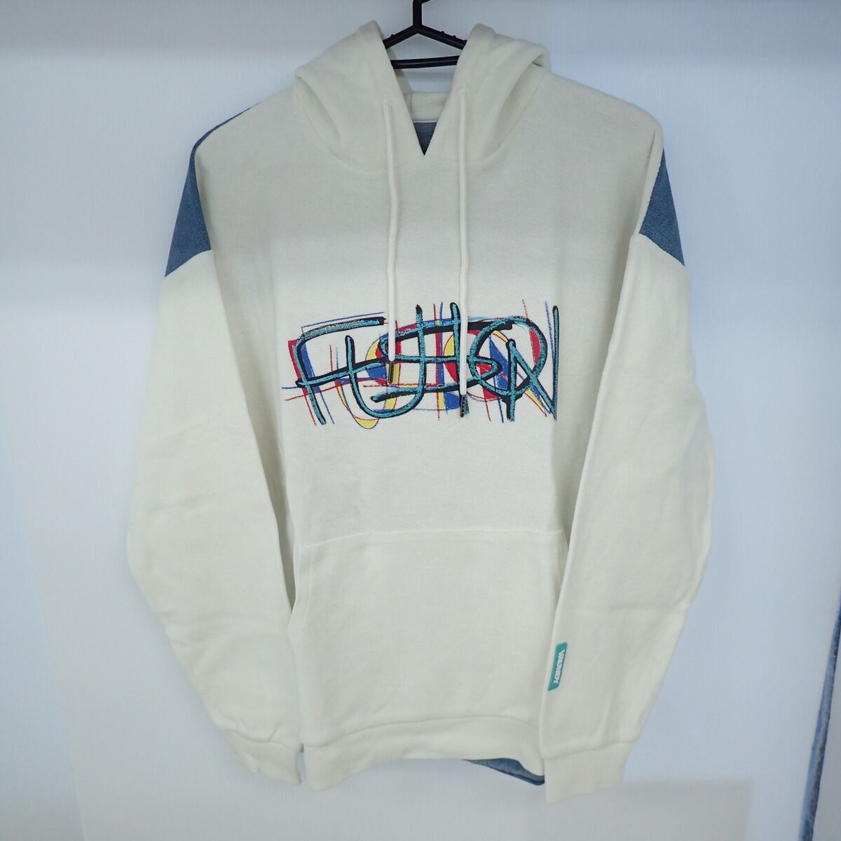 Vaundy デニムパーカー Logo Hoodie FUSION White × Denim Mサイズ【IO 