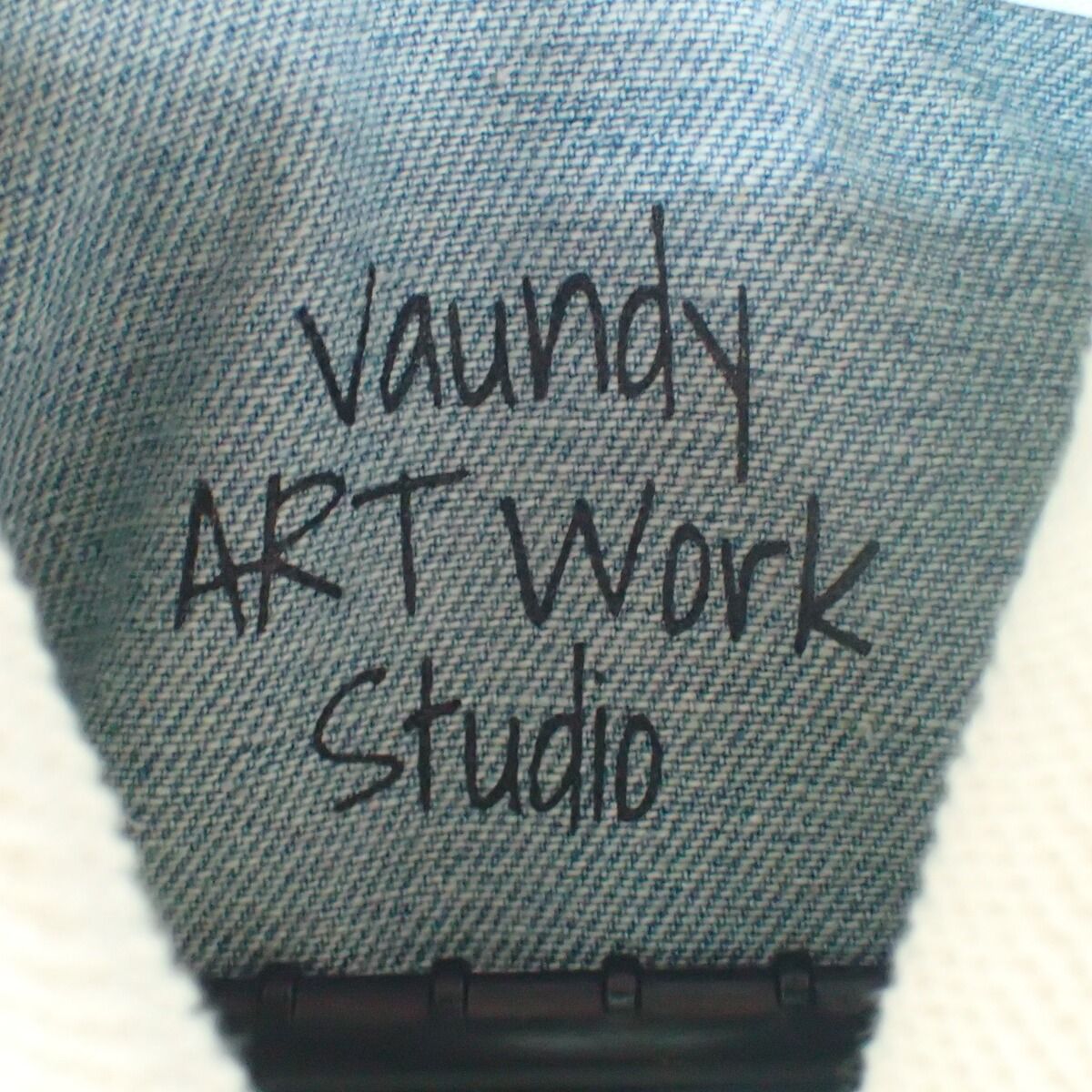Vaundy デニムパーカー Logo Hoodie FUSION White × Denim Mサイズ【IO 