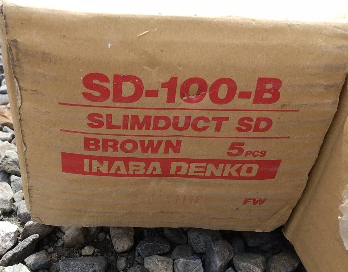 【新品未使用品】INABA 因幡電工 スリムダクト ブラウン SD-100-B 未開封新品５本+開封後新品３本