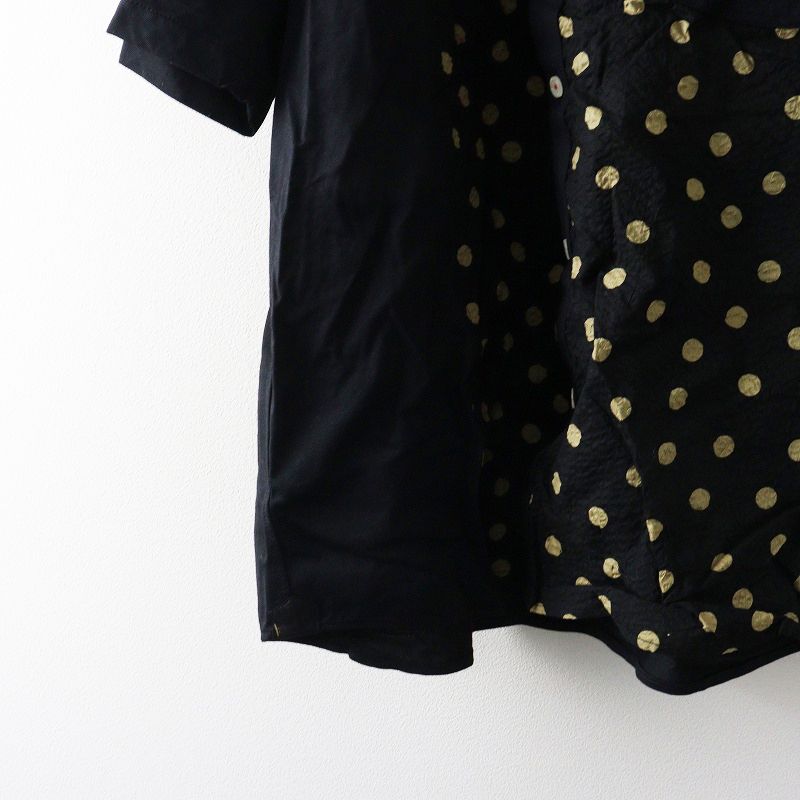 美品 河谷シャツ KAWATANI SHIRT K252-1208 メロディー Melody L/ブラック ドット 半袖 ブラウス サッカー ユニセックス【2400014491463】 美品 河谷シャツ KAWATANI SHIRT K252-1208 メロディー Melody L