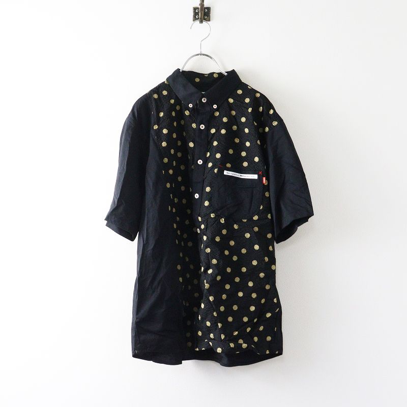 美品 河谷シャツ KAWATANI SHIRT K252-1208 メロディー Melody L/ブラック ドット 半袖 ブラウス サッカー ユニセックス【2400014491463】 美品 河谷シャツ KAWATANI SHIRT K252-1208 メロディー Melody L