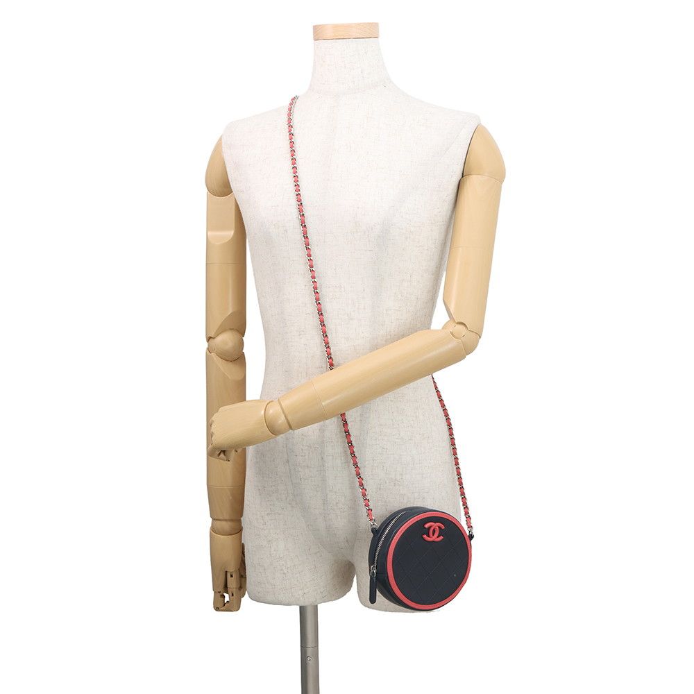 シャネル チェーンショルダーバッグ マトラッセ ココマーク ラウンド ラムスキン AP0060 CHANEL シャネル チェーンショルダーバッグ マトラッセ ココマーク ラウンド