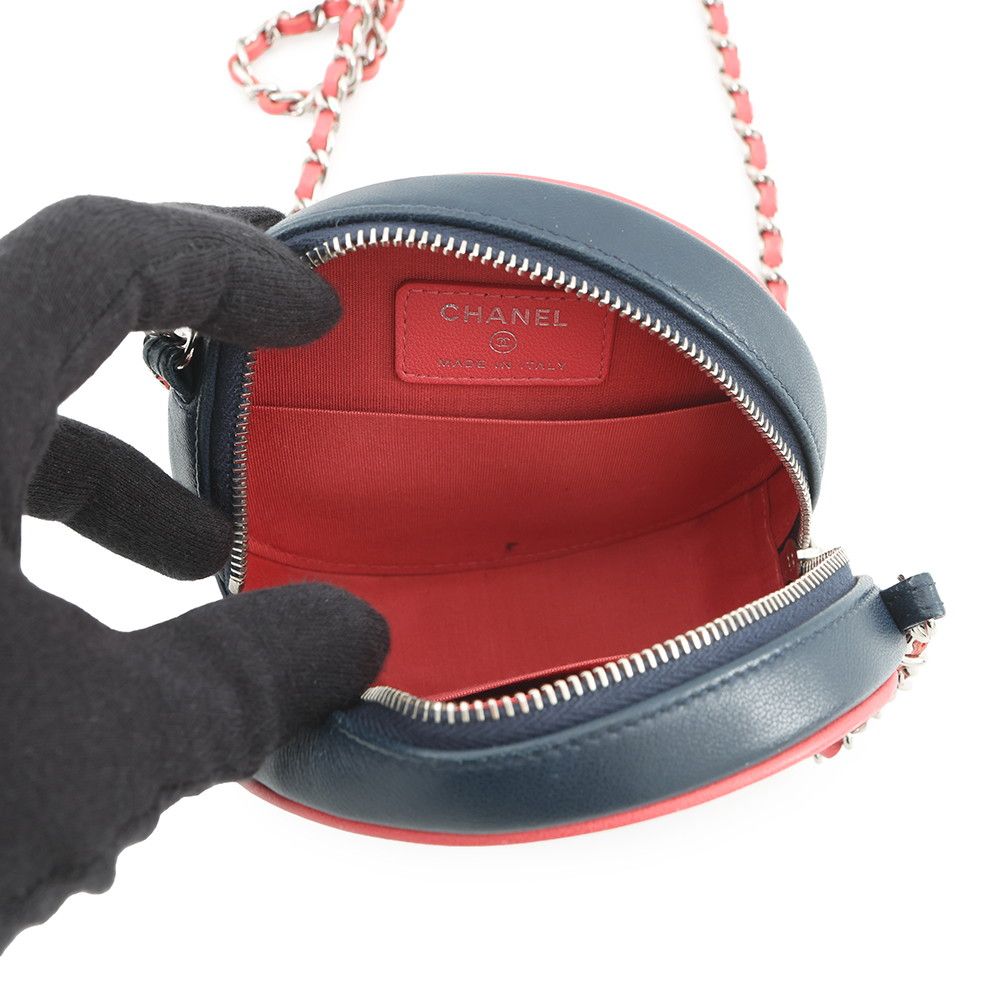 シャネル チェーンショルダーバッグ マトラッセ ココマーク ラウンド ラムスキン AP0060 CHANEL シャネル チェーンショルダーバッグ マトラッセ ココマーク ラウンド
