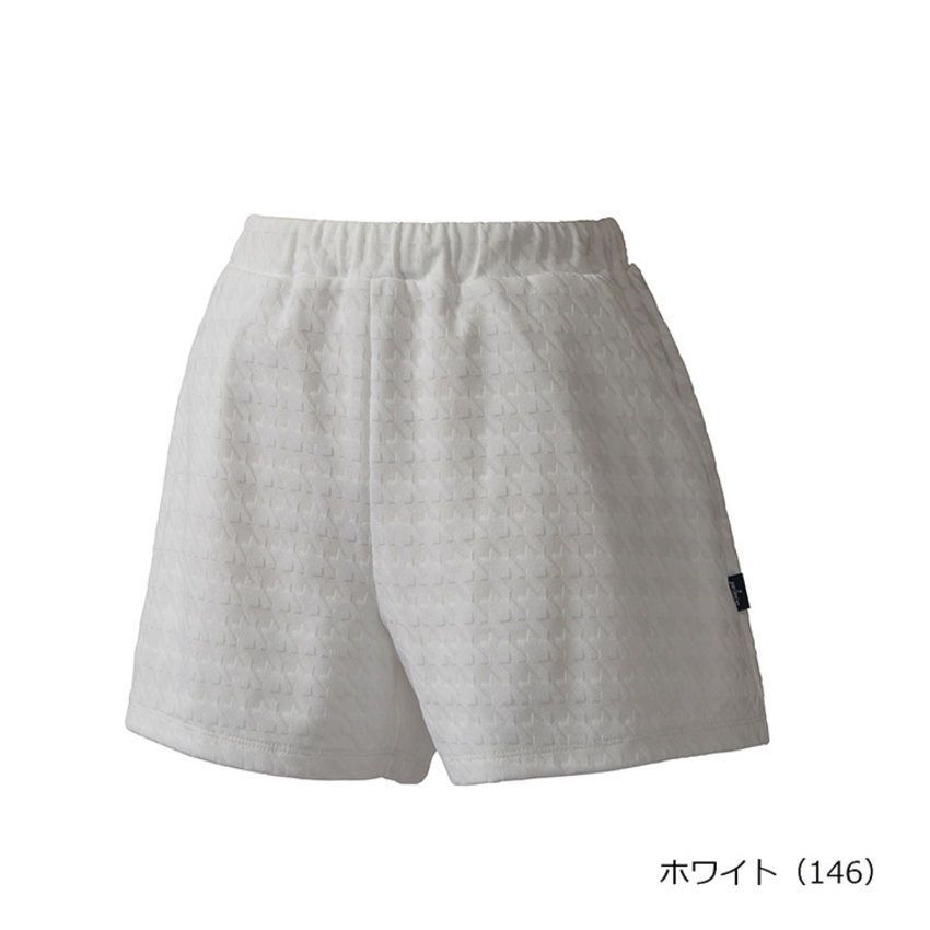 【新品】prince（プリンス）レディース ウィメンズ テニスウェア キュロット 吸汗速乾、UPF50、制電、 ジャガード、ソフトメッシュドライ素材　ホワイト　WF5346-146