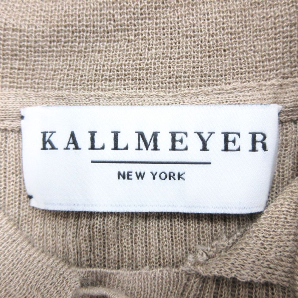 美品 Deuxieme Classe ドゥーズィエムクラス KALLMEYER カルメイヤー ニット カーディガン 長袖 薄手 ベージュ 茶 ライトブラウン レディース 古着 中古 USED 美品 Deuxieme Classe ドゥーズィエムクラス KALLMEYER カルメイヤー