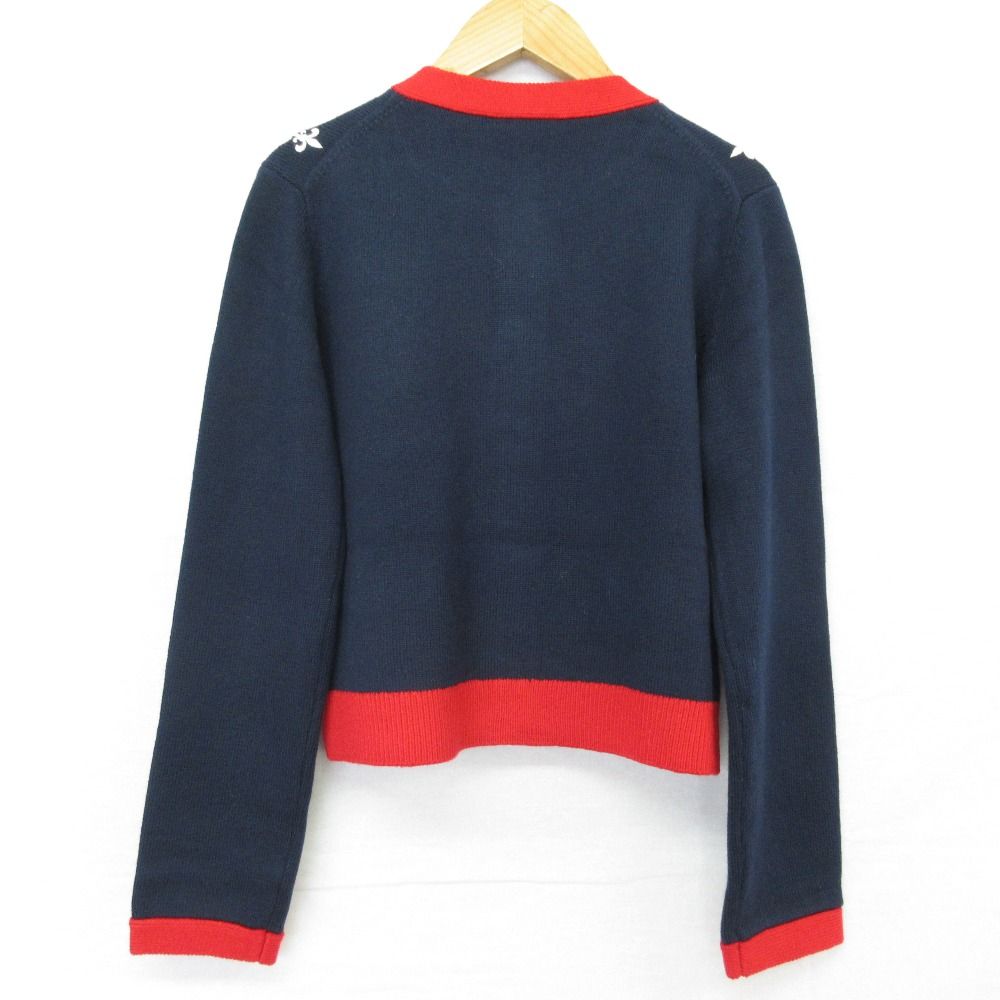 未使用 DRESSTERIOR ドレステリア リリィクレストカーディガン 085-34016 サイズ38 ネイビー  レディース 古着 中古 USED 未使用 DRESSTERIOR ドレステリア リリィクレストカーディガン 085