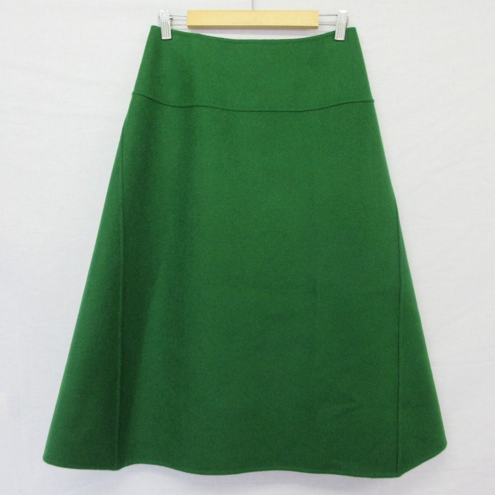 美品 Drawer ドゥロワー バックジップ ミモレ丈 フレアスカート 6524