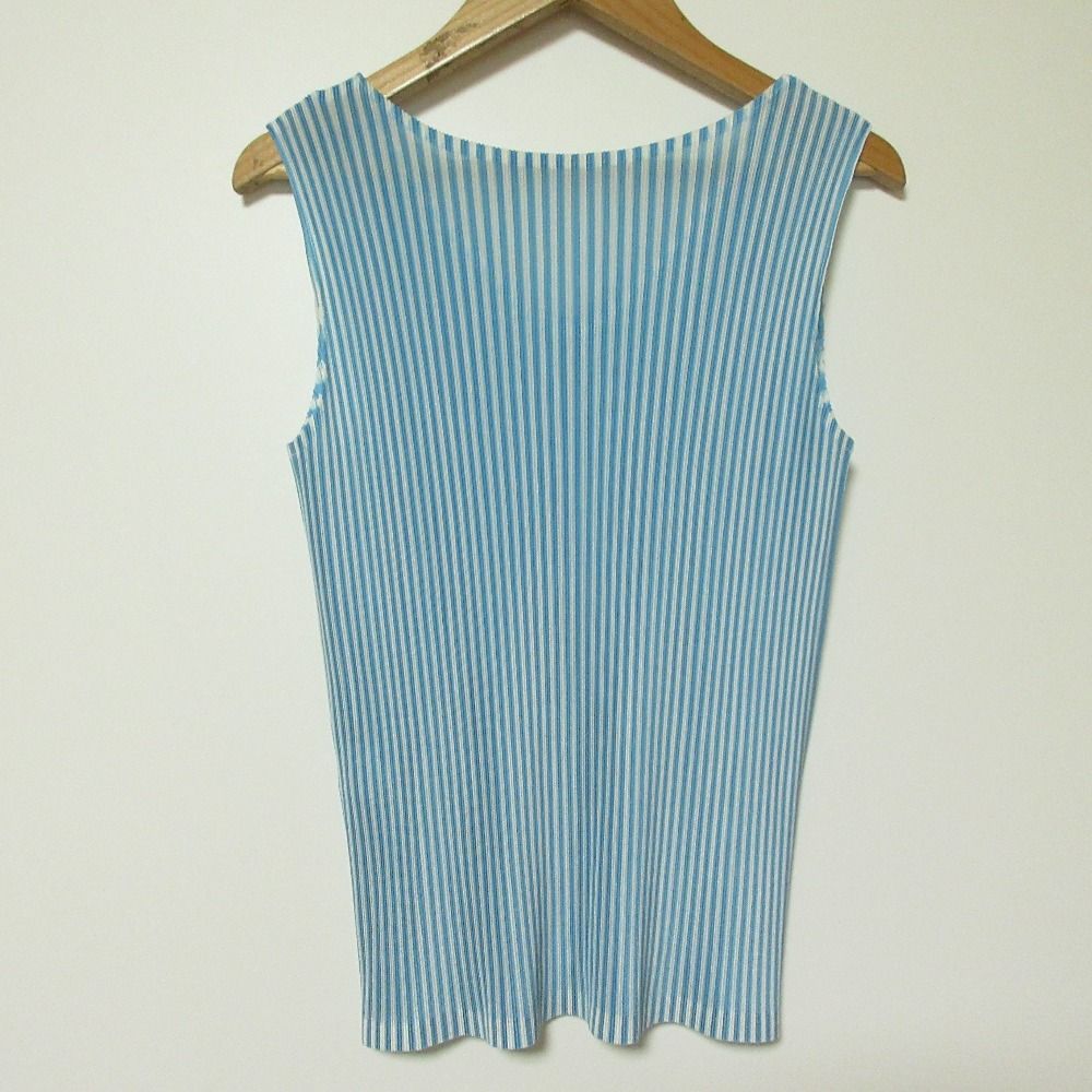 プリーツプリーズ PP51FK313 ストライププリーツタンクトップ レディース 3 PLEATS PLEASE ISSEY MIYAKE(プリーツプリーズイッセイミヤケ