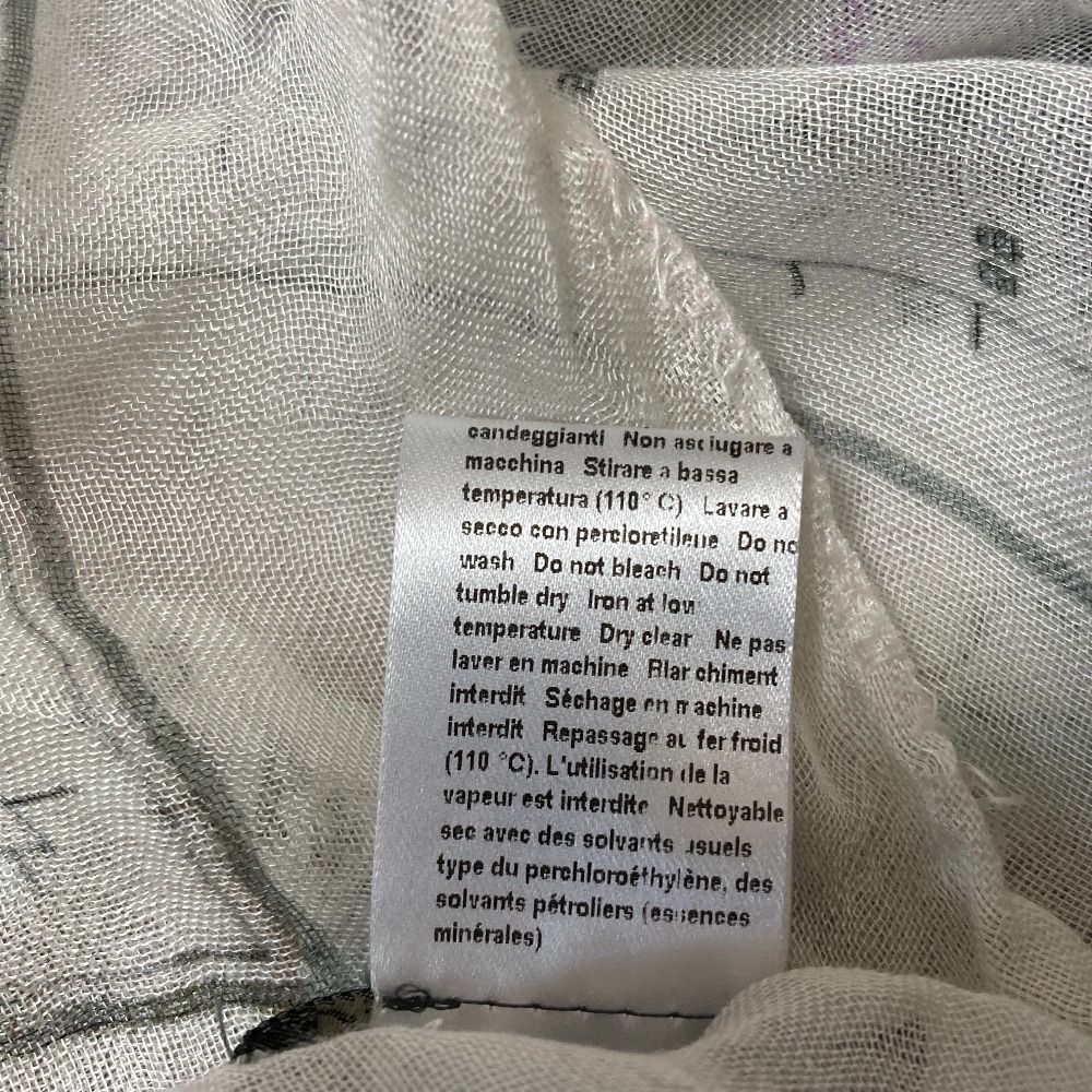 Faliero Sarti ファリエロサルティ 地図柄 シルクブレンド ストール ホワイト マルチカラー レディース 古着 中古 USED Faliero Sarti - Faliero Sarti ファリエロサルティ 地図柄 シルク