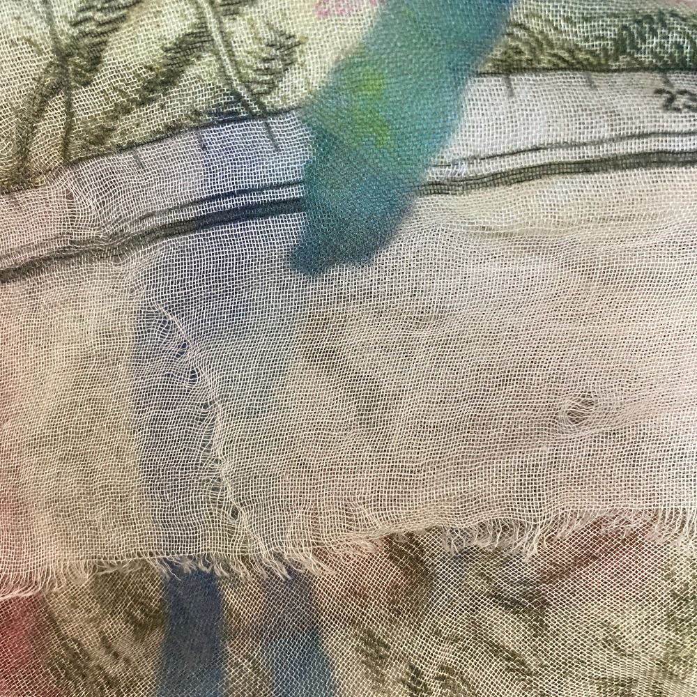 Faliero Sarti ファリエロサルティ 地図柄 シルクブレンド ストール