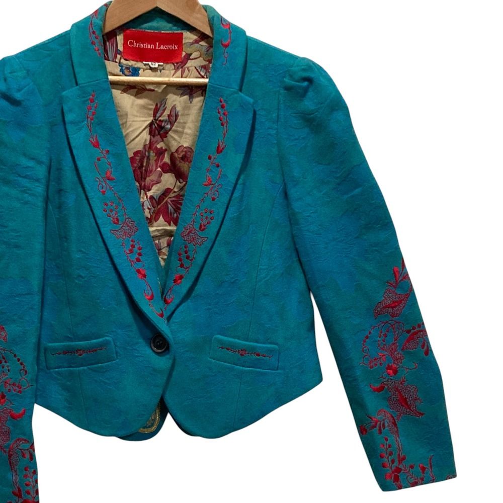 CHRISTIAN LACROIX クリスチャンラクロワ テーラードジャケット 良品 Christian Lacroix クリスチャンラクロワ エンブロイダリー