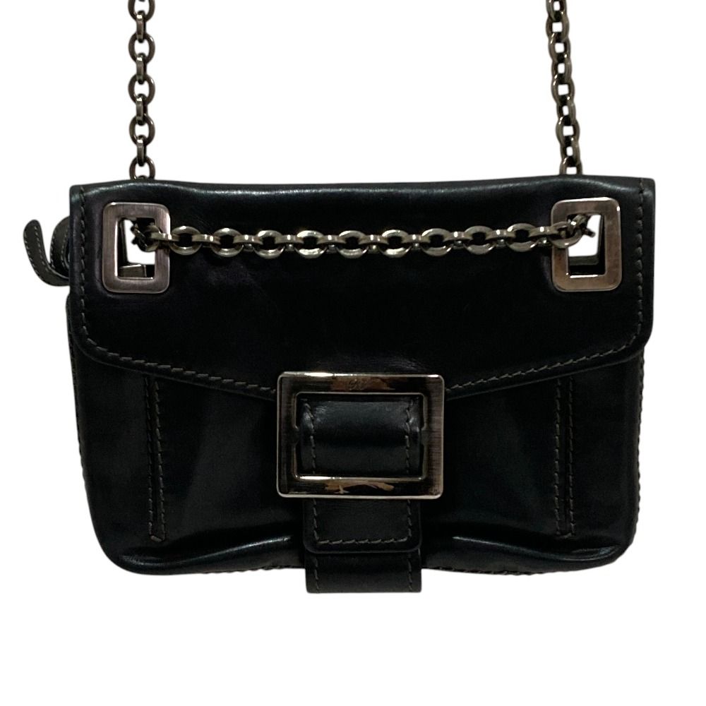 良品 ROGER VIVIER ロジェヴィヴィエ スクエアバックル レザー