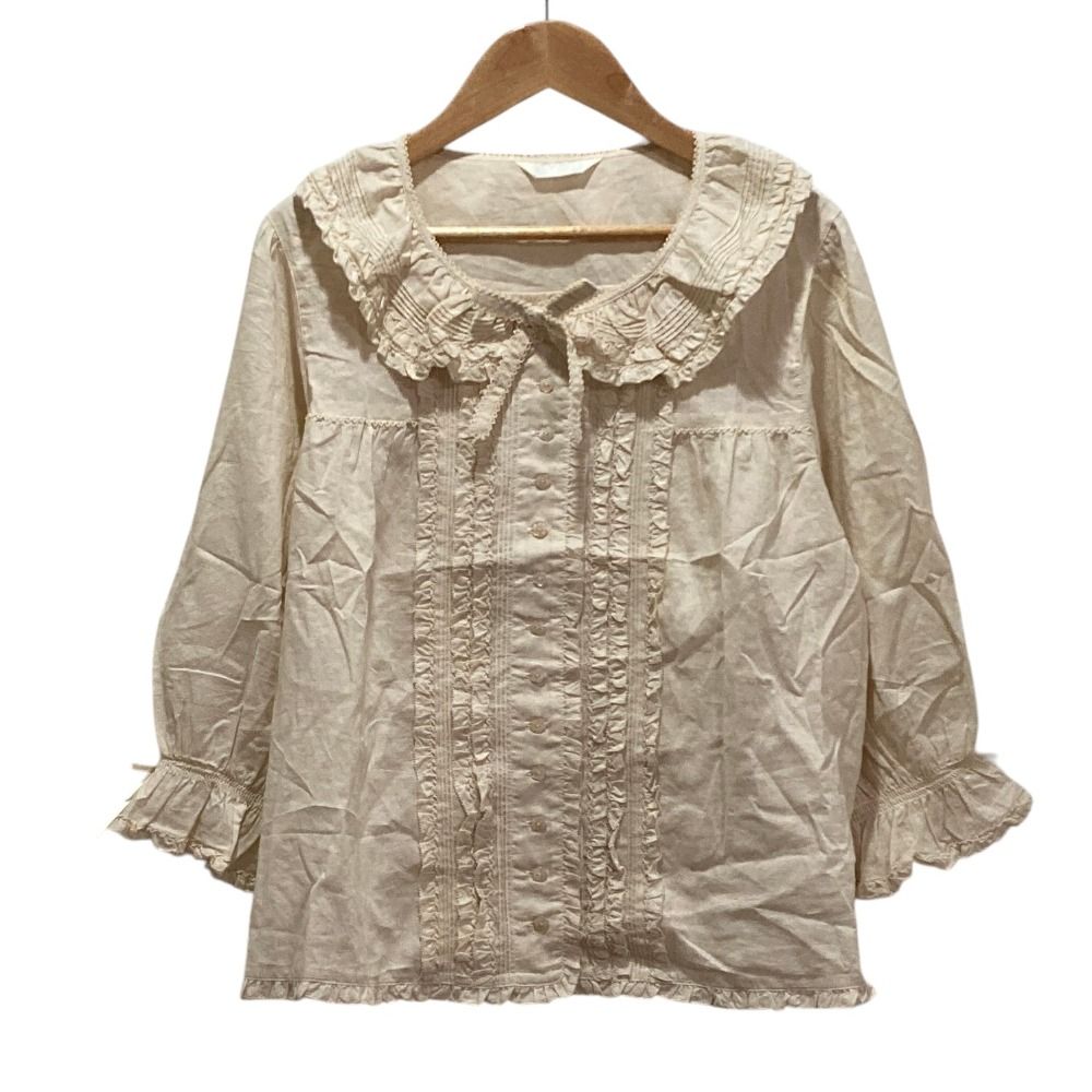 美品 23AW PINK HOUSE ピンクハウス フリル ブラウス A2133FB 387