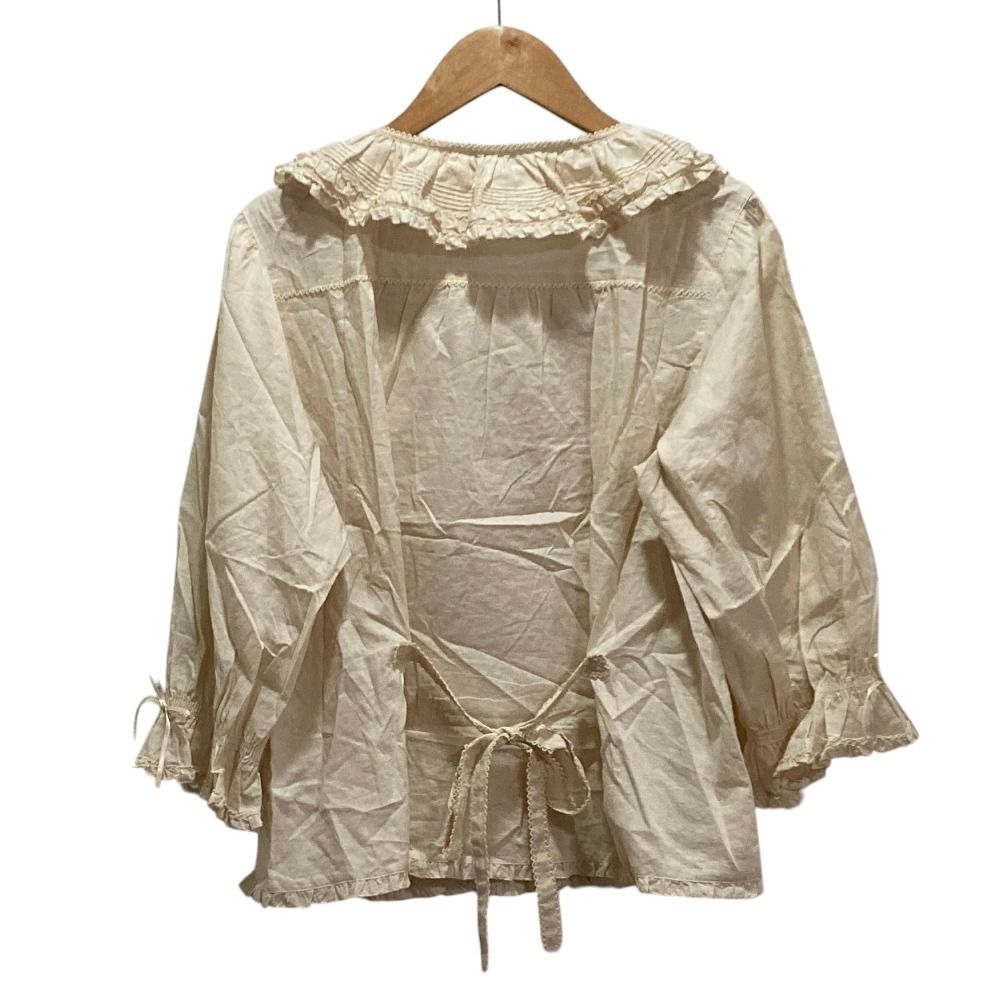 美品 23AW PINK HOUSE ピンクハウス フリルブラウス A2133FB 069 ブラック レディース 古着 中古 USED PINK HOUSE - 美品 23AW PINK HOUSE ピンクハウス フリルブラウス