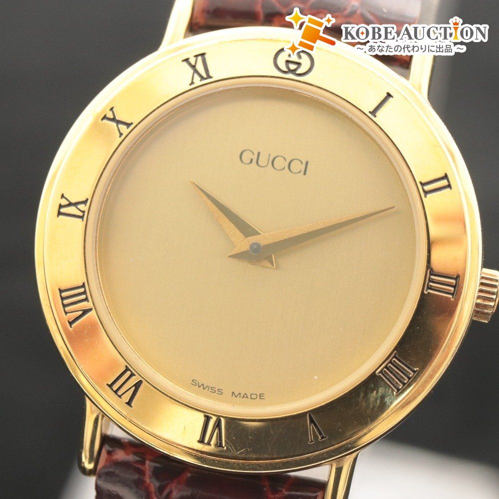 GUCCI 時計 □ GUCCI グッチ 腕時計 3000.2.L クォーツ 17.9g レディース ゴールド