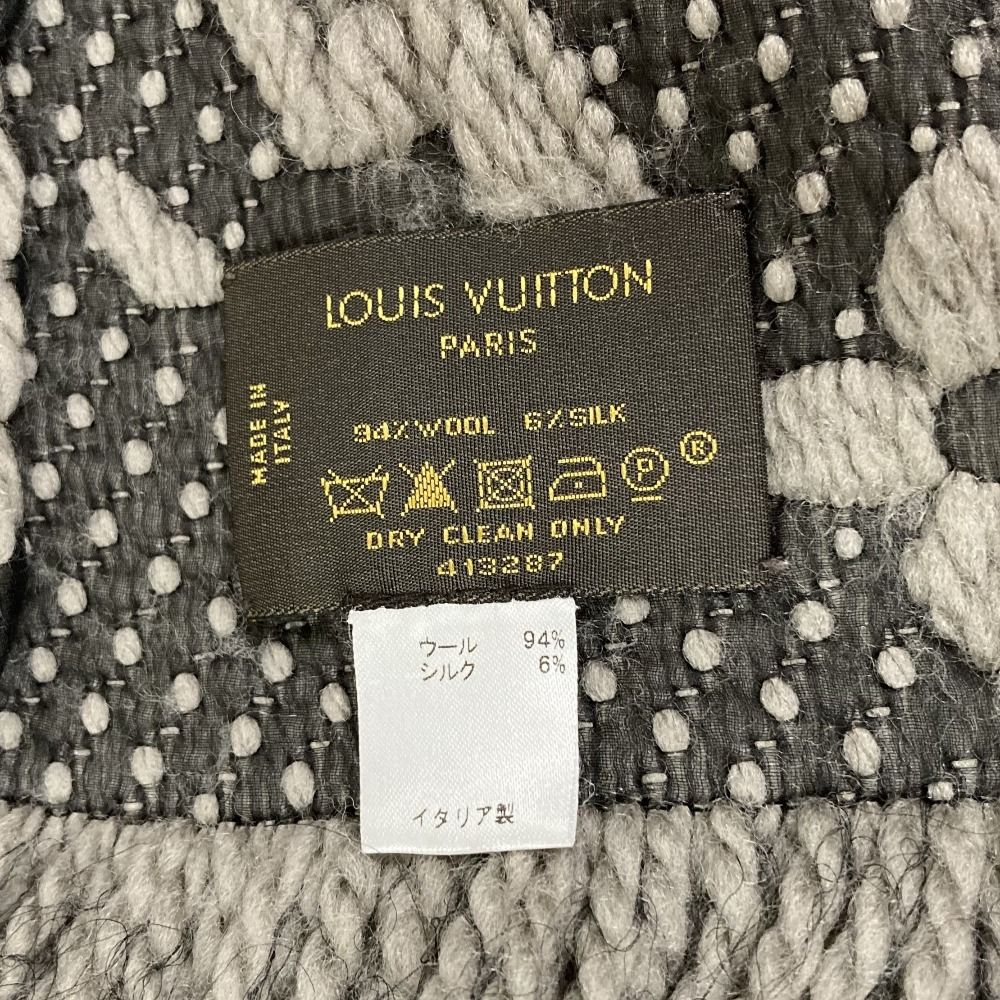 美品 LOUIS VUITTON ルイヴィトン エシャルプ ロゴマニア モノグラム マフラー 413287 グレージュ レディース 古着 中古 USED LOUIS VUITTON - 美品 LOUIS VUITTON ルイヴィトン エシャルプ ロゴ