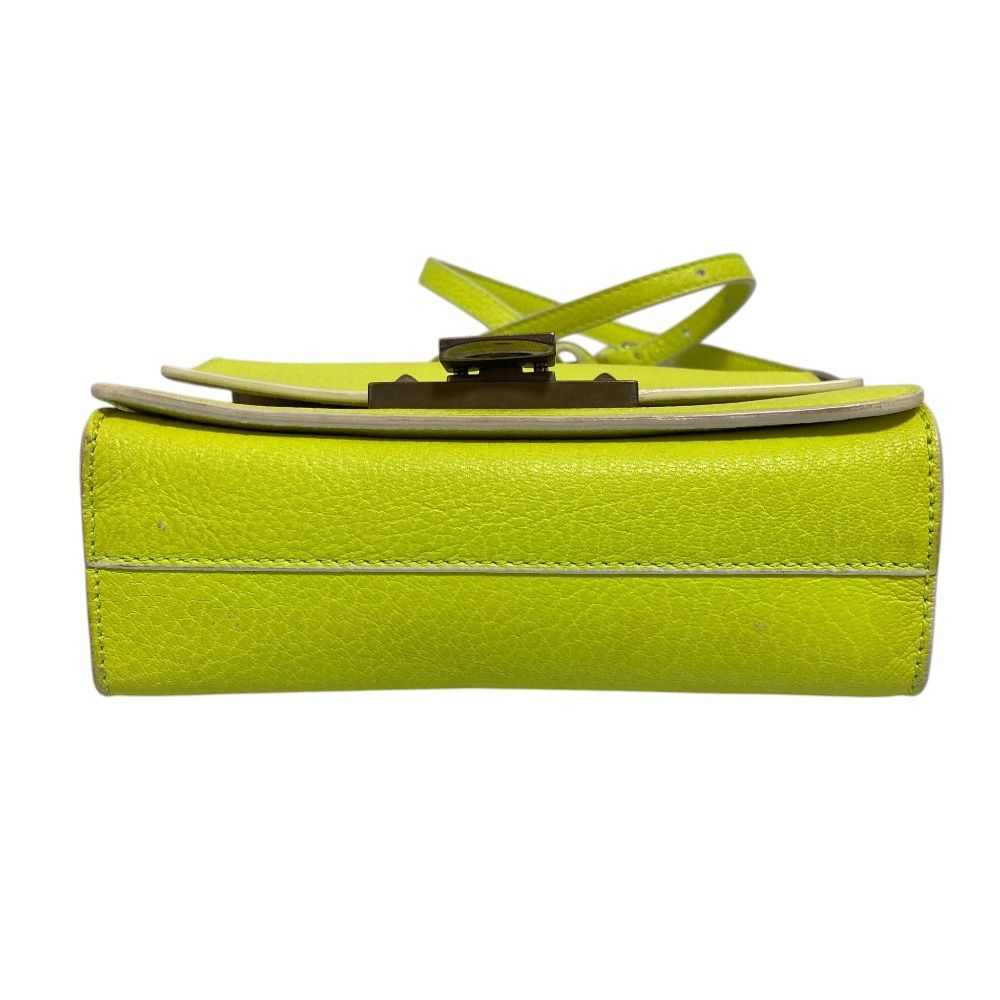 JIMMY CHOO ジミーチュウ REBEL SOFT MINI チェーンショルダーバッグ ネオンイエロー  レディース 古着 中古 USED JIMMY CHOO ジミーチュウ REBEL SOFT MINI チェーンショルダーバッグ
