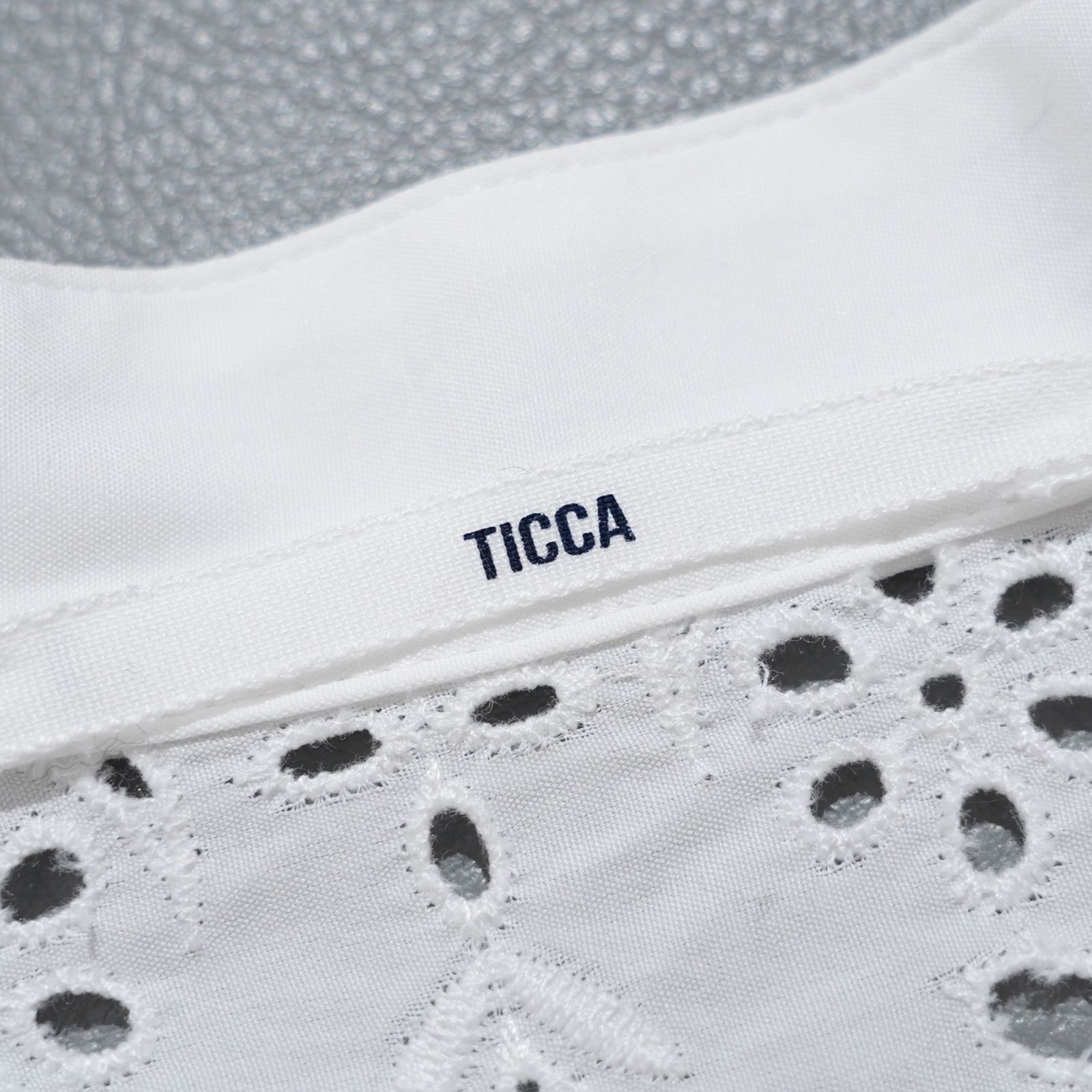 287t*美品 25SS TICCA ティッカ コットン レースフレンチシャツ F 