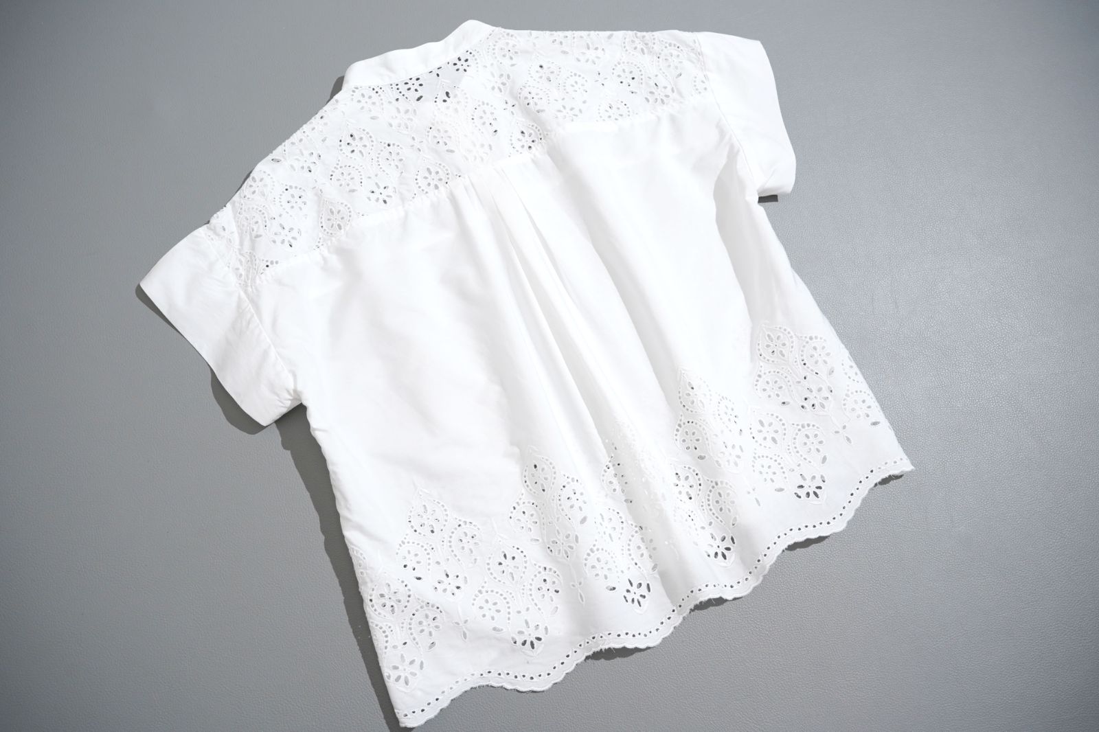 287t*美品 25SS TICCA ティッカ コットン レースフレンチシャツ F