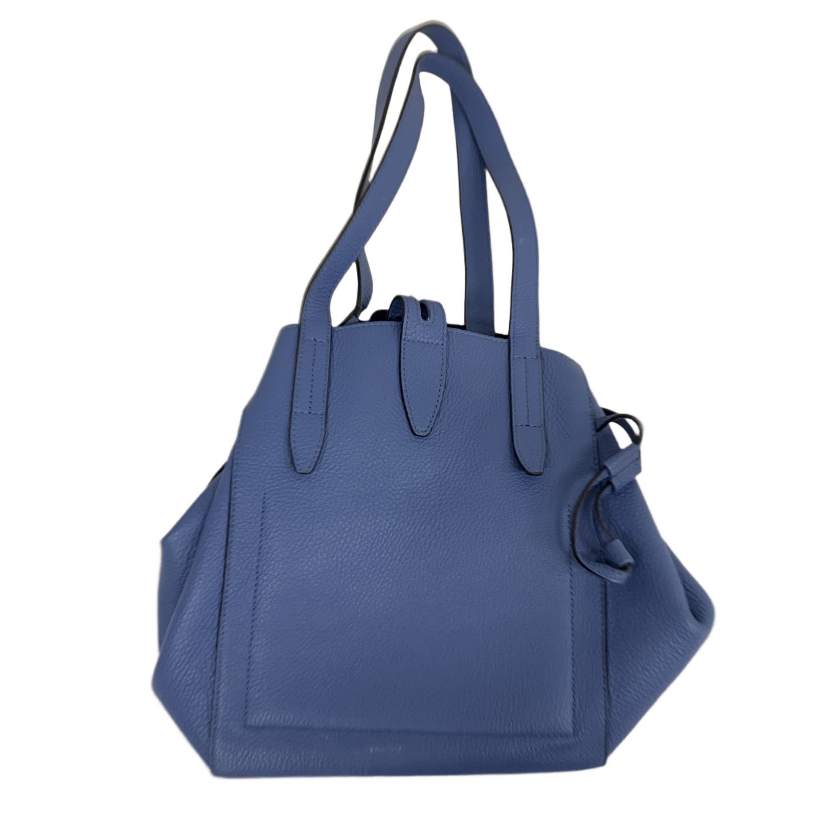 FURLA レザー トートバッグ ブルー レディース ハンドバック 中古 
