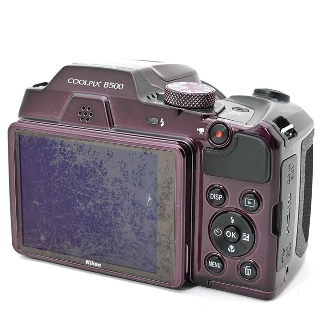 並品＞ Nikon COOLPIX B500 プラム｜動作良好｜液晶コーティング剥がれ