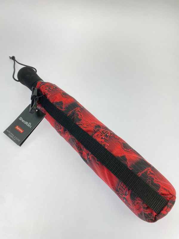 【中古美品】 SUPREME × SHEDRAIN シュプリーム シェッドレイン WORLD FAMOUS UMBRELLA ワールドフェイマス アンブレラ 折りたたみ傘 【149-260420-KS-01-min】