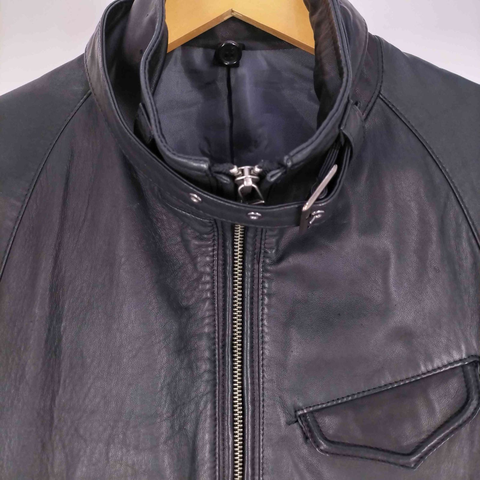 メンズメルローズ MENS MELROSE 羊革 レザー シングルライダース 