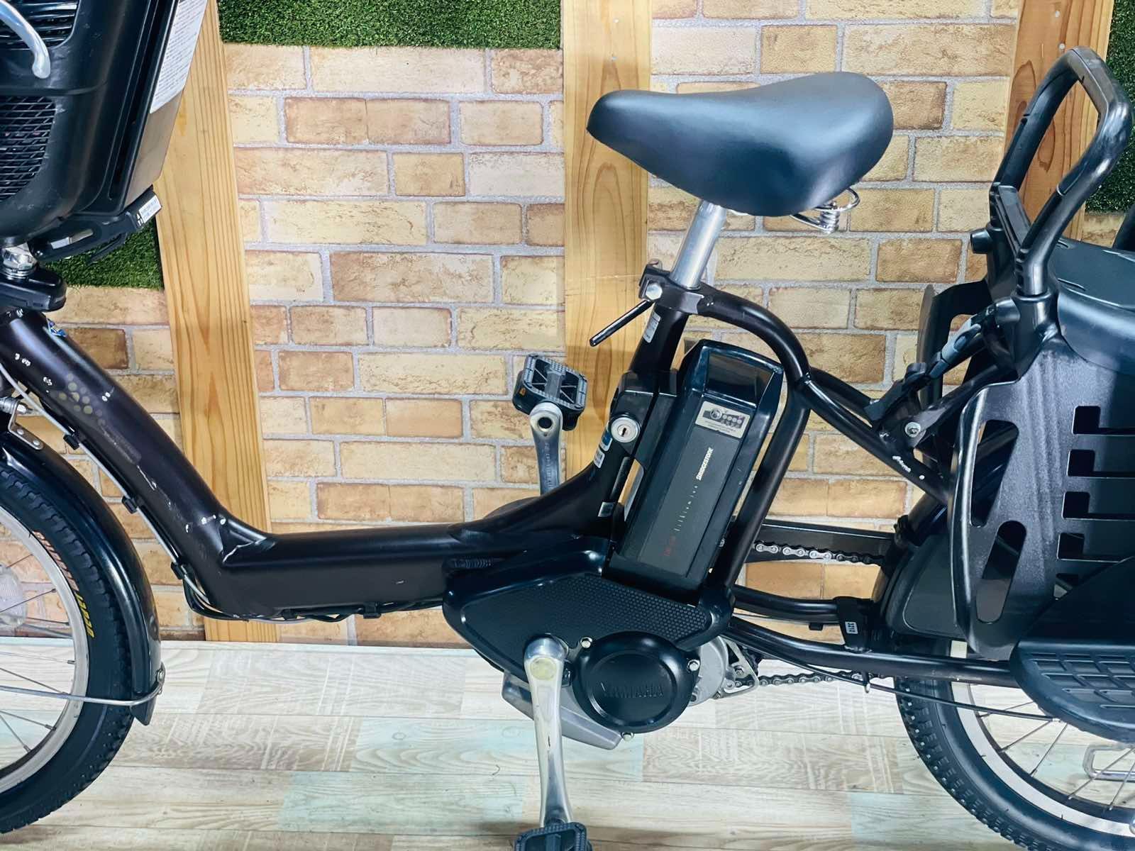 J12M電動自転車B54E☯️ブリジストンアンジェリーノ 容量の大きい長生きバッテリーを搭載 走行距離を伸ばした3人乗り(幼児2